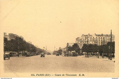 PARIS 20 eme arrondissement Cours de Vincennes