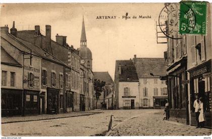 CPA ARTENAY - Place du Marché (271480)