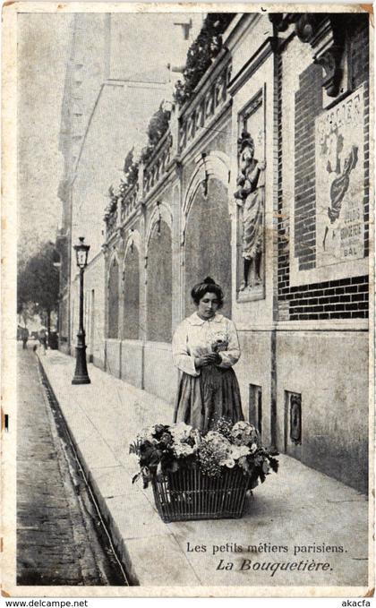 CPA Paris - Les petits métiers paris Bouquetiere (88289)