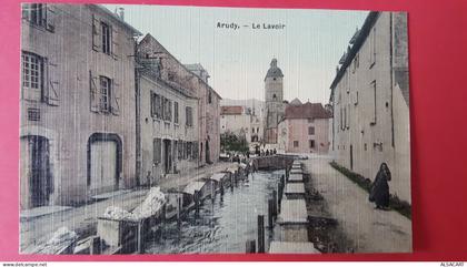 arudy le lavoir , carte toilée