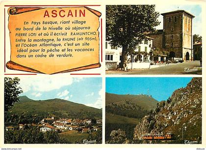 64 - Ascain - Multivues - Train - CPM - Voir Scans Recto-Verso