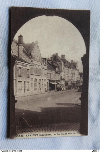 Cpa 1942, Attigny, la place vue du Dôme, Ardennes 08