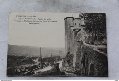 Aubenas, route de Vals, vue sur la vallée de l'Ardèche, pont d'Aubenas, Ardèche 07