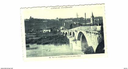 Carte Postale Ancienne de AUBENAS-vue prise du pont d'Ucel
