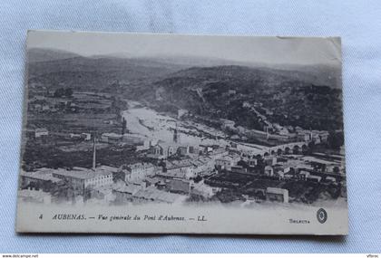 Cpa 1919, Aubenas, vue générale du pont d'Aubenas, Ardèche 07