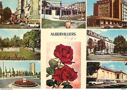 93 - Aubervilliers - Multivues - Automobiles - Fleurs - CPM - Voir Scans Recto-Verso