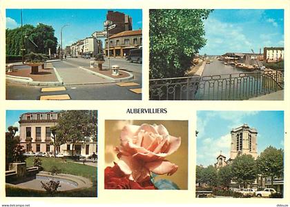 93 - Aubervilliers - Multivues - Fleurs - CPM - Voir Scans Recto-Verso