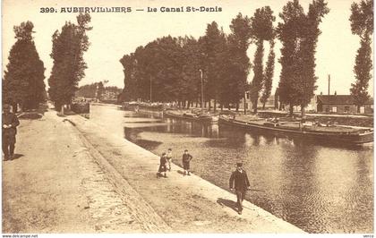 Carte POSTALE  Ancienne  de  AUBERVILLIERS - Canal St Denis