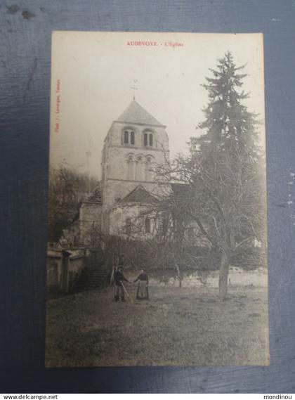 cpa  Aubevoye - L'Eglise 1921