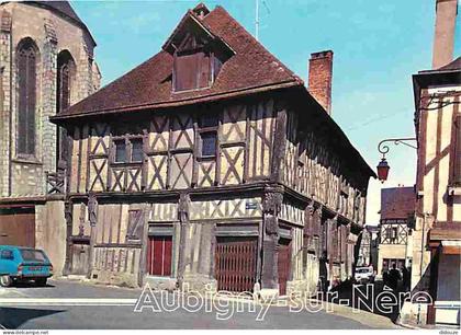 18 - Aubigny sur Nère -  Vieille maison François 1er - Automobiles - Vieilles Maisons à pans de bois - Flamme Postale de
