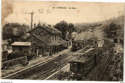 CPA AUMALE - La Gare (211233)