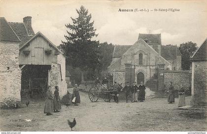 28 - EURE ET LOIR - AUNEAU - St-Rémy-l'Église - attelage d'âne, animation - superbe - 10599