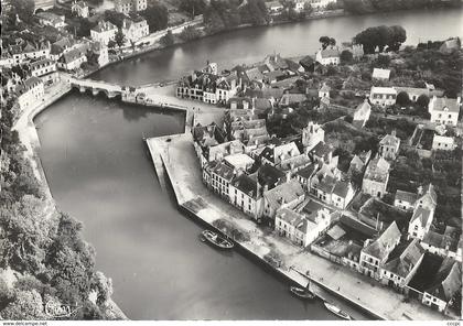 CPSM Auray vue aérienne La rivière d'Auray Pont de St-Goustan