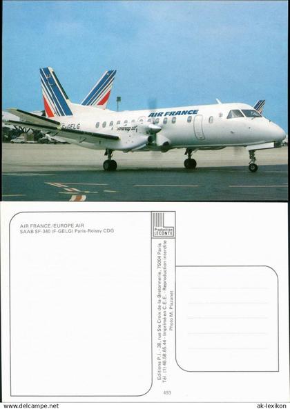 Ansichtskarte Orly Flugzeug "Air France" - Saab SF-340 1985