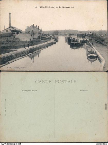 Briare Briare-le-Canal Hafen/Le Nouveau Port CPA Ansichtskarte  1913