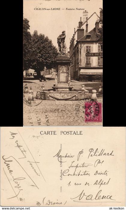 Chalon-sur-Saone Chalon-sur-Saône Fontaine Neptune (Neptun-Brunnen) 1910