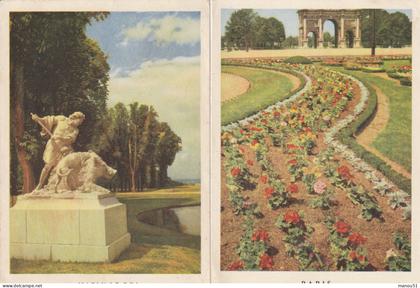 Parcs et Jardins de L'ILE de FRANCE - 2 CPSM éditées par la LOTERIE NATIONALE : PARIS - MARLY LE ROI