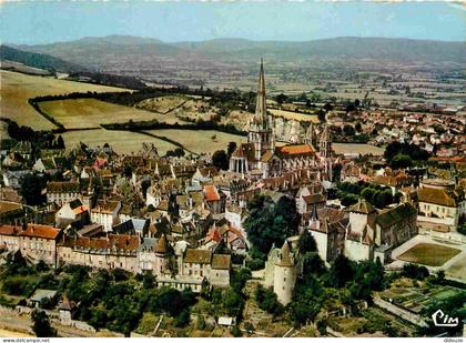 71 - Autun - Vue Générale aérienne - Carte Dentelée - CPSM Grand Format - Flamme Postale de Autun 71 - Voir Scans Recto-