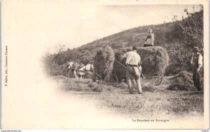 FOLKLORE  -- AUVERGNE - Types d'Auvergne - La Fenaison en auvergne