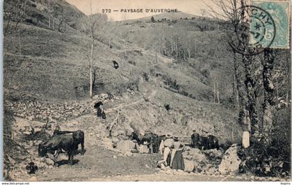 FOLKLORE  -- AUVERGNE - Types d'Auvergne - N° 272 - Paysage d'Auvergne