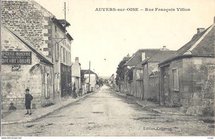 CPA Auvers-sur-Oise Rue François Villon