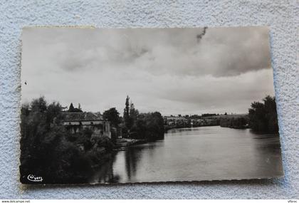 Cpsm 1956, Availles Limouzine, la vallée de la Vienne vue du pont, Vienne 86