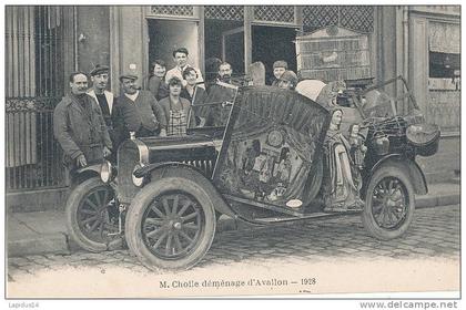 YM 375 /C P A - AVALLON    (89)  M. CHOLLE DEMENAGE D'AVALLON 1928