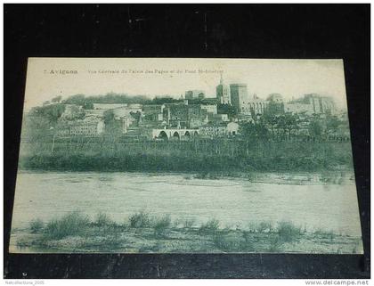 AVIGNON -VUE GENERALE DU PALAIS DES PAPES ET DU PONT St-BENEZET - 84 VAUCLUSE