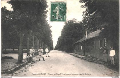 CPA-Carte Postale  France Avord Camp Rue principale logements des officiers 1909VM53490ok