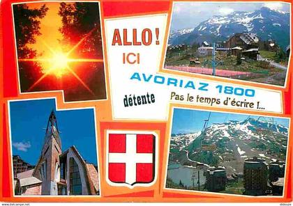 74 - Avoriaz - Multivues - Blasons - CPM - Voir Scans Recto-Verso