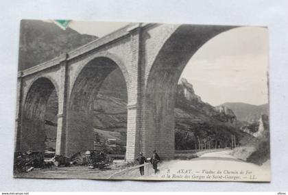 Axat, viaduc du chemin de fer et la route des gorges de saint Georges, Aude 11