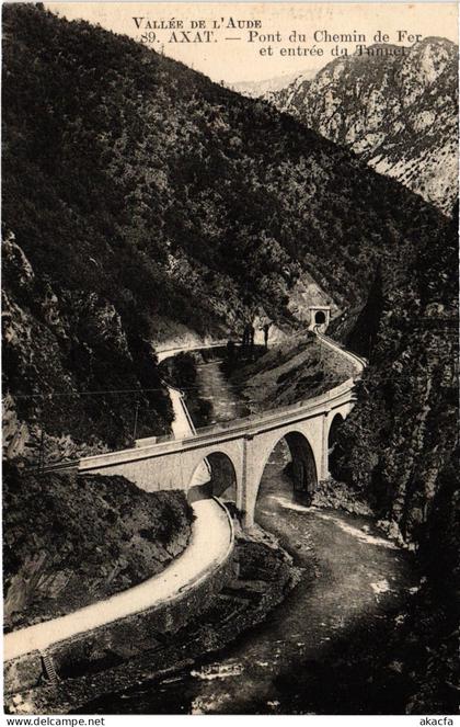 CPA Axat Pont du Chemin de Fer entrée du Tunnel (1277659)