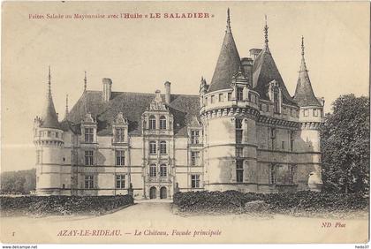 Azay-le-Rideau - Le Château, Façade principale