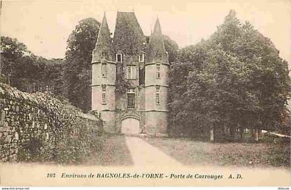 61 - Bagnoles de l'Orne - Porte de Carrouges aux environs de Bagnoles de l'Orne - Correspondance - Oblitération ronde de