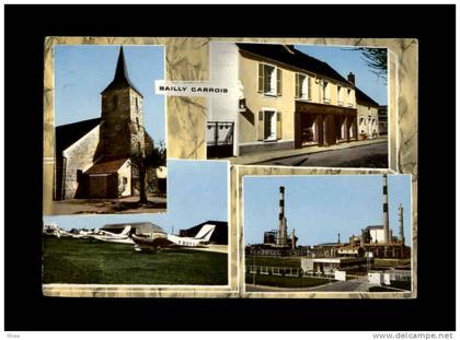 77 - BAILLY-CARROIS - Eglise - Café-Tabac - La Raffinerie - L'Aéro-Club - multi vues