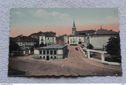 Cpsm, Bains les bains, les bains romains et l'église, Vosges 88