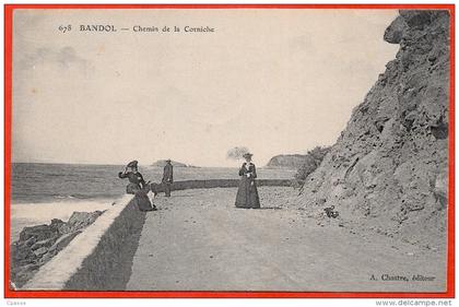 CPA 83 BANDOL Var - Chemin de la Corniche ° A. Chastre éditeur °° (voir Texte en rapport)