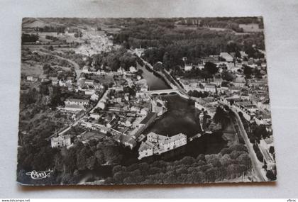 Cpm 1953, Bar sur Aube, vue aérienne sur l'Aube, les tanneries et le pont d'Aube, Aube 10