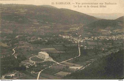 31 - Barbazan - Vue panoramique sur Barbazan - Le Lac et le Grand Hôtel - Vue aérienne - CPA - Voir Scans Recto-Verso