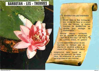32 - Barbotan les Thermes - Les Lotus - Fleurs - Flamme Postale de Barbotan les Thermes - CPM - Voir Scans Recto-Verso