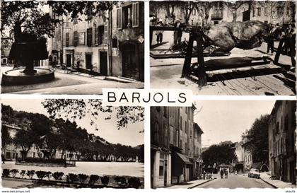 CPA Barjols - La Fontaine - Le Boeut en broche - La Place (106793)