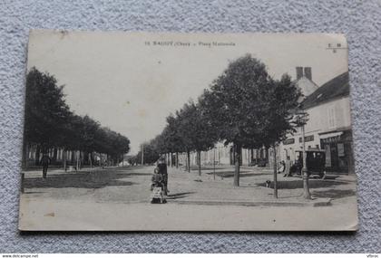 Cpa 1920, Baugy, place Nationale, Cher