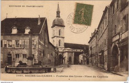 CPA BAUME-les-DAMES - Fontaine des Lions - Place du Capitole (131398)