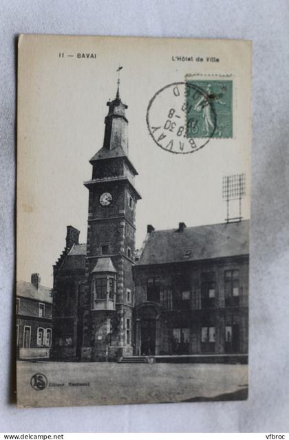 Cpa 1919, Bavai, (Bavay), l'hôtel de ville, Nord 59