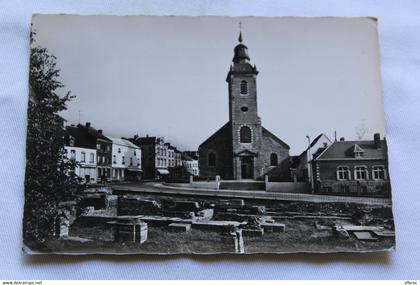 Cpm 1966, Bavay, l'église et les vestiges Gallo Romains, Nord 59
