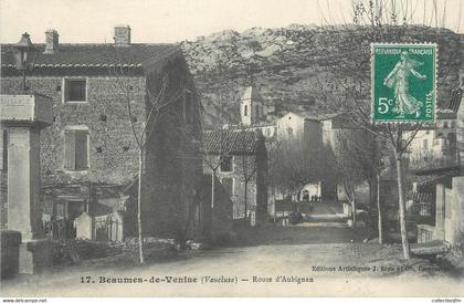 .CPA FRANCE 84 " Beaumes de Venise, Route d'Aubignan"