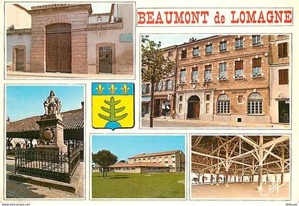 82 - Beaumont de Lomagne - Multivues - Blasons - Flamme Postale de Auch - CPM - Voir Scans Recto-Verso