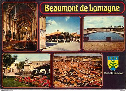 82 - Beaumont de Lomagne - Multivues - Piscine - Blasons - CPM - Voir Scans Recto-Verso