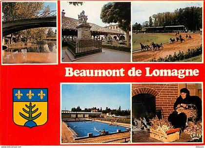 82 - Beaumont de Lomagne - Multivues - Piscine - Blasons - CPM - Voir Scans Recto-Verso