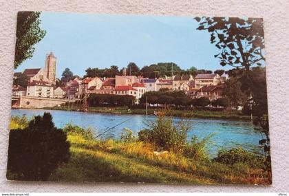 Cpm 1979, Beaumont sur Oise, vue des bords de l'Oise, Val d'Oise 95